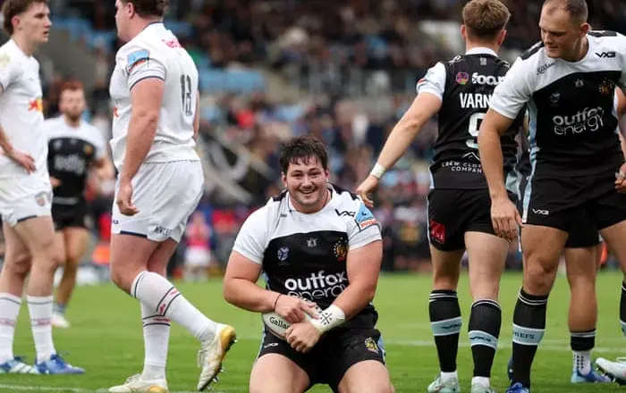 Exeter claims first league win despite Wade’s milestone hat-trick